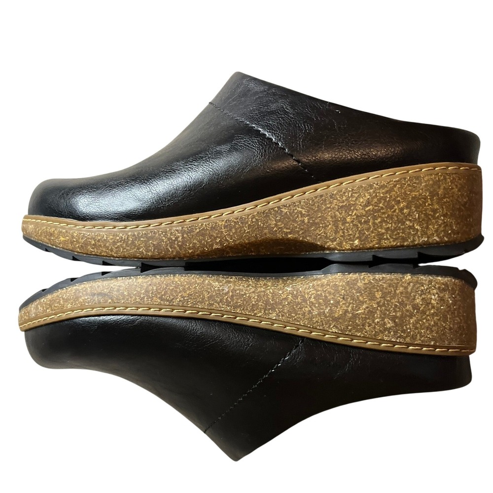 Shibever Womens Black Platform Clogs Wedge Mules Size 9 Preppy Cottagecore